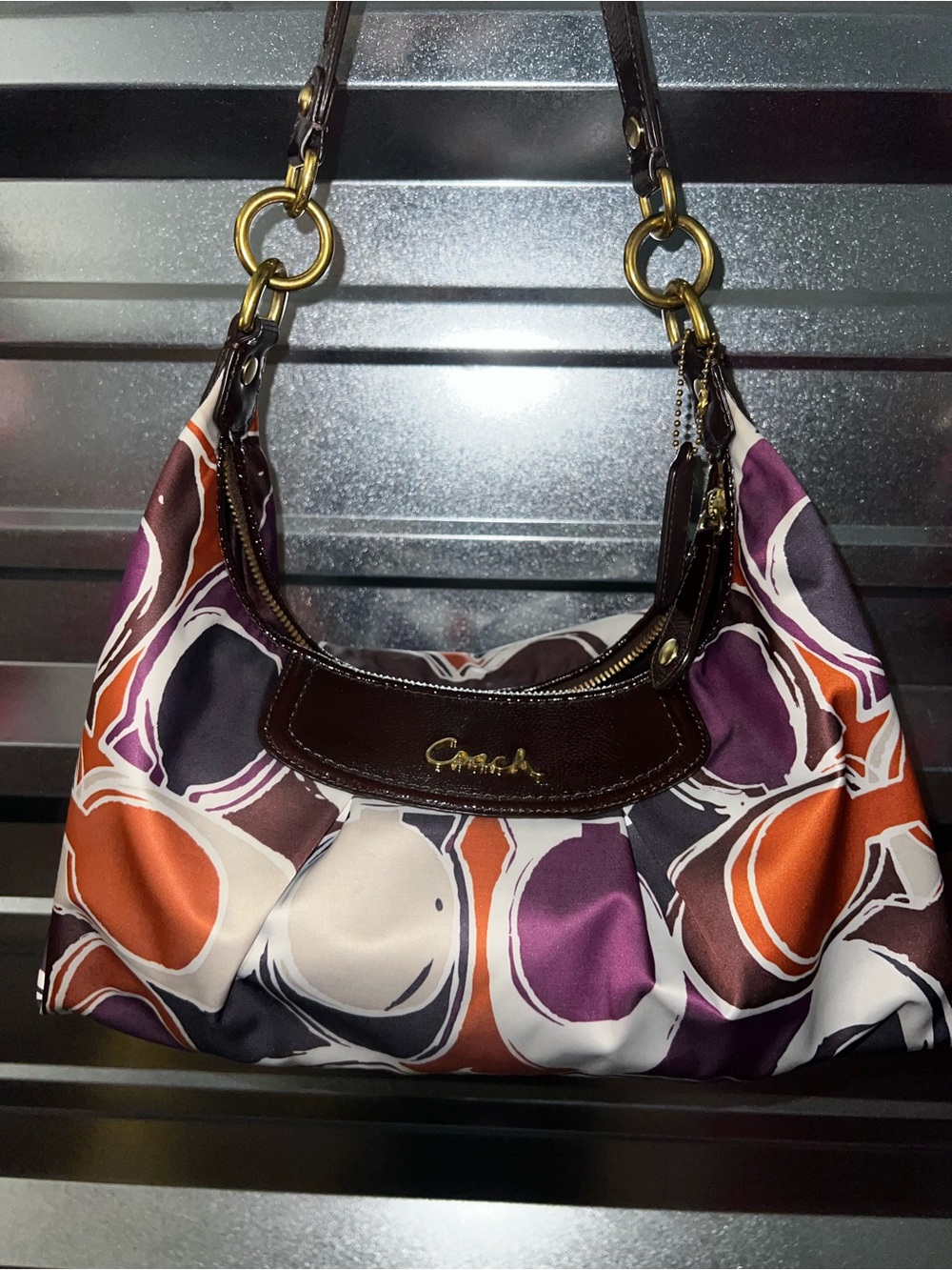 Coach Ashley Scarf print hobo bag